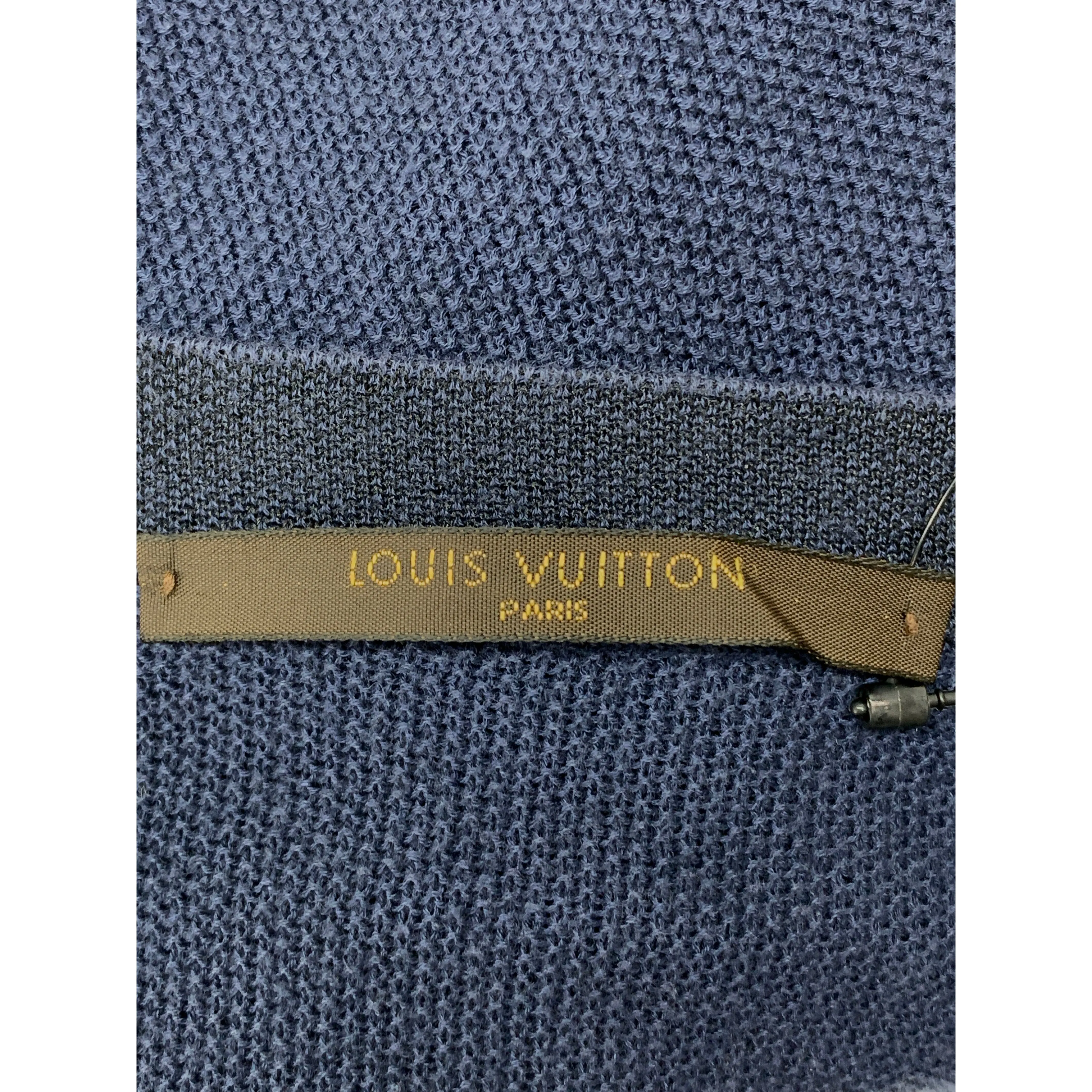 #LOUIS VUITTON/Cardigan/NVY/Cotton/Plain