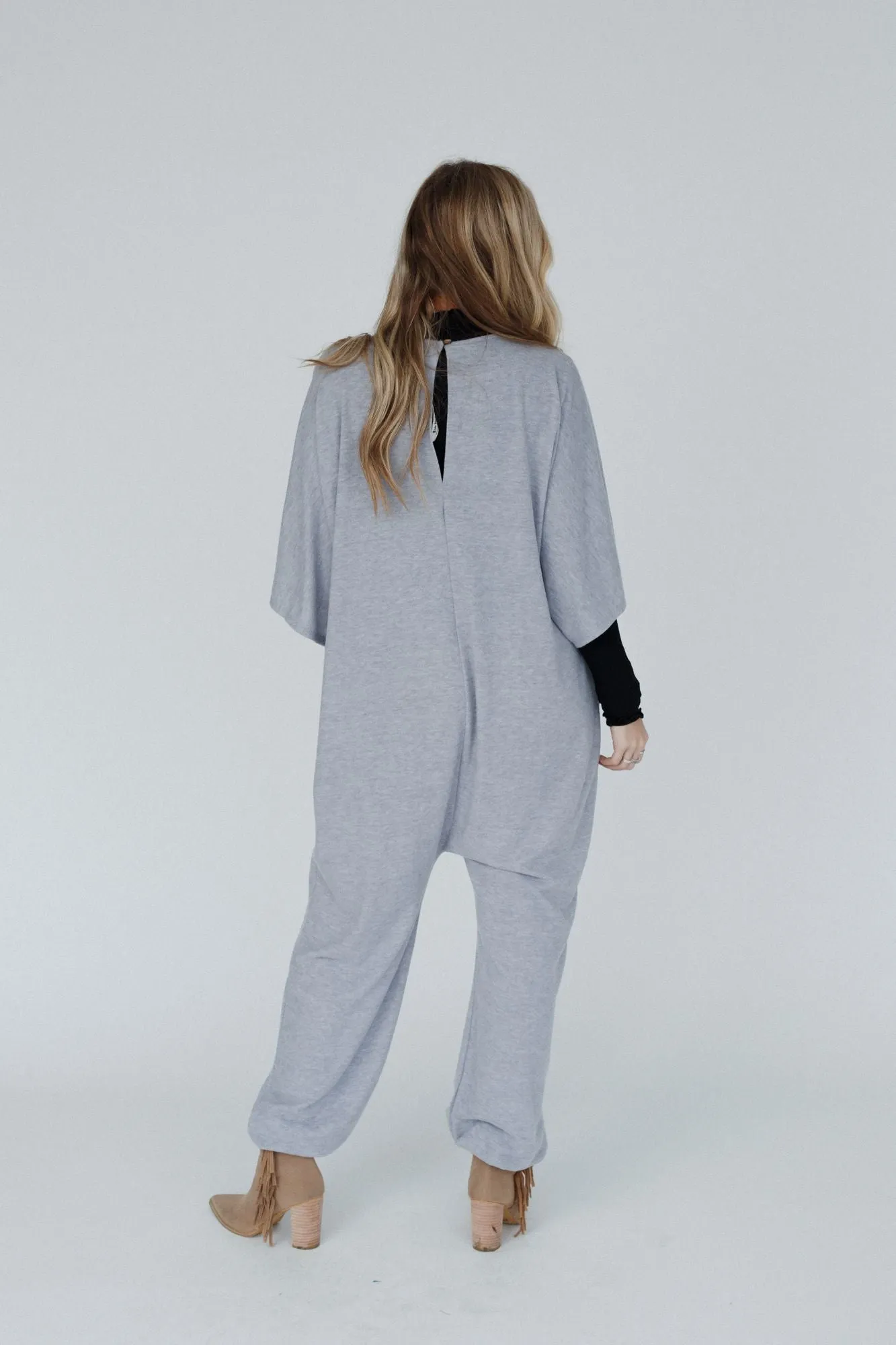 Lovely As Ever Harem Jumpsuit - Heather Gray