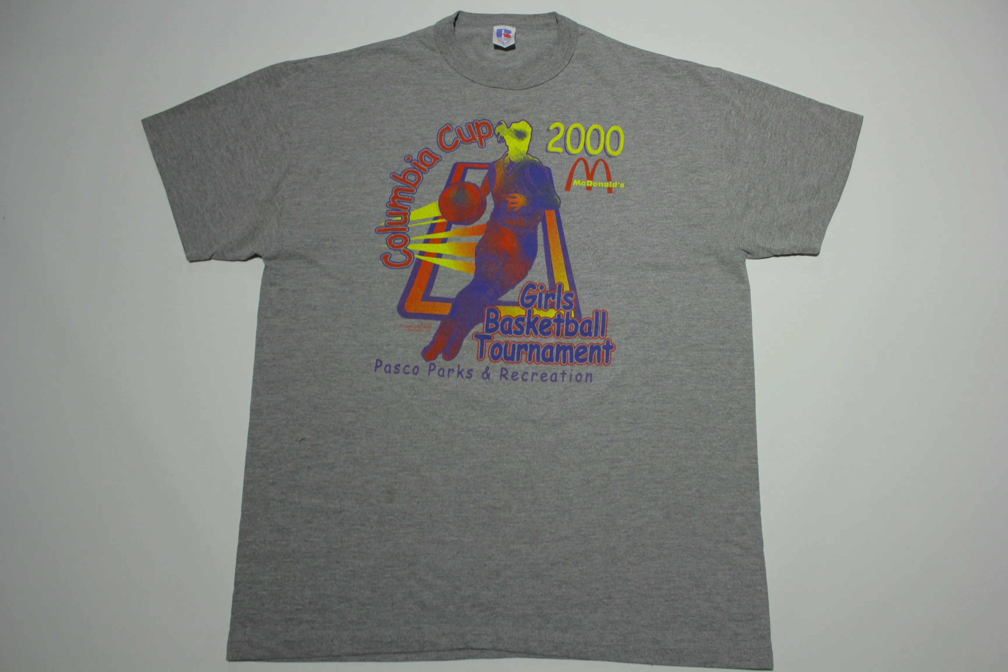 McDonalds Vintage 2000 Columbia Cup Girls Basketball Tournament Russell T-Shirt