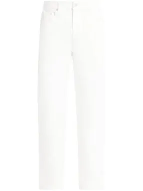 Mid Rise Straight Jeans White