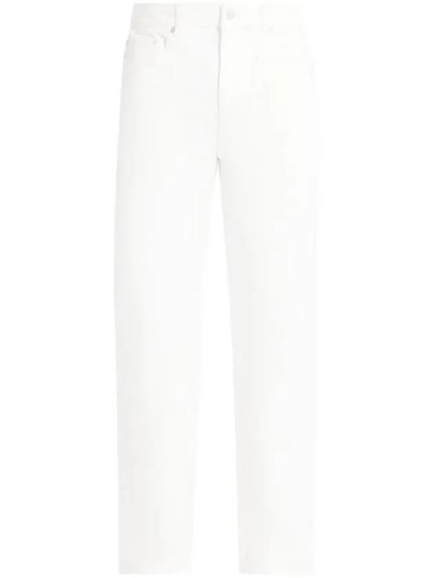 Mid Rise Straight Jeans White