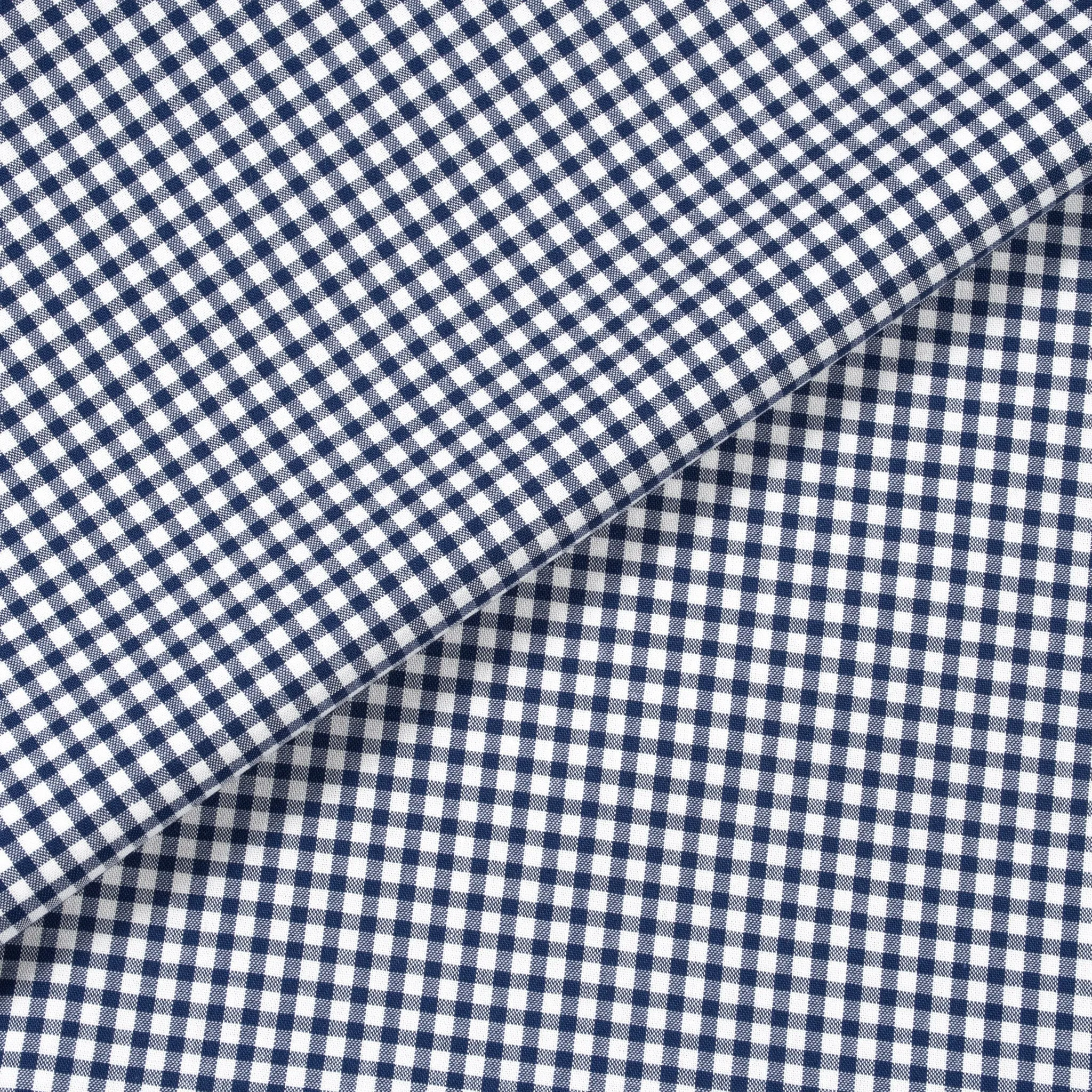 Monti Navy Gingham Cotton Shirt MFC0204