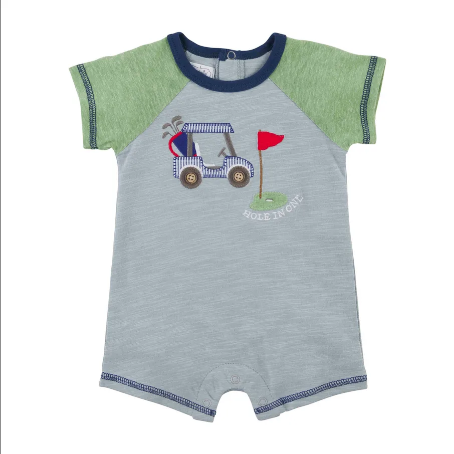 Mudpie Hole-In-One Golf Baby Shortall