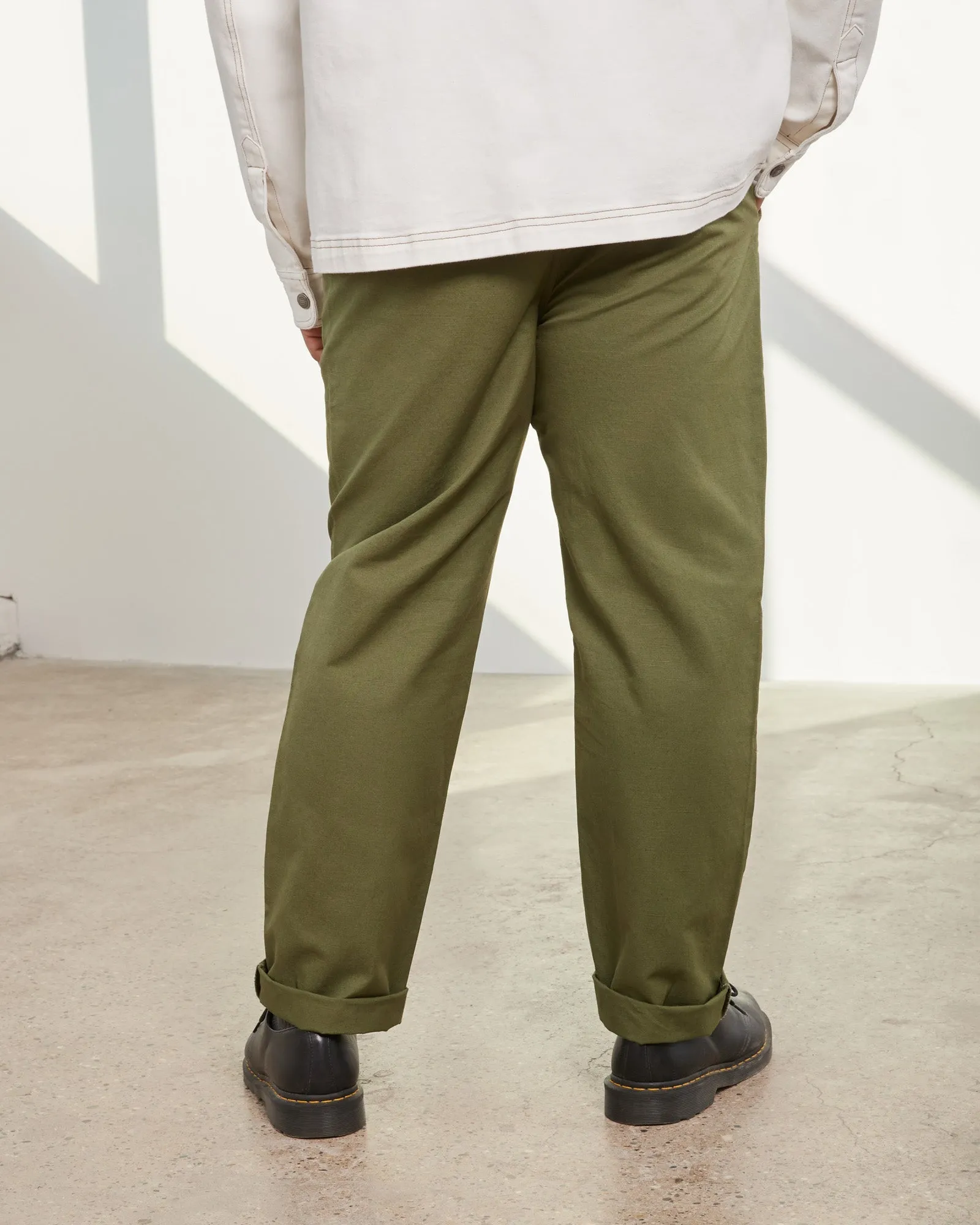 Natural Canvas Pull-On Chino