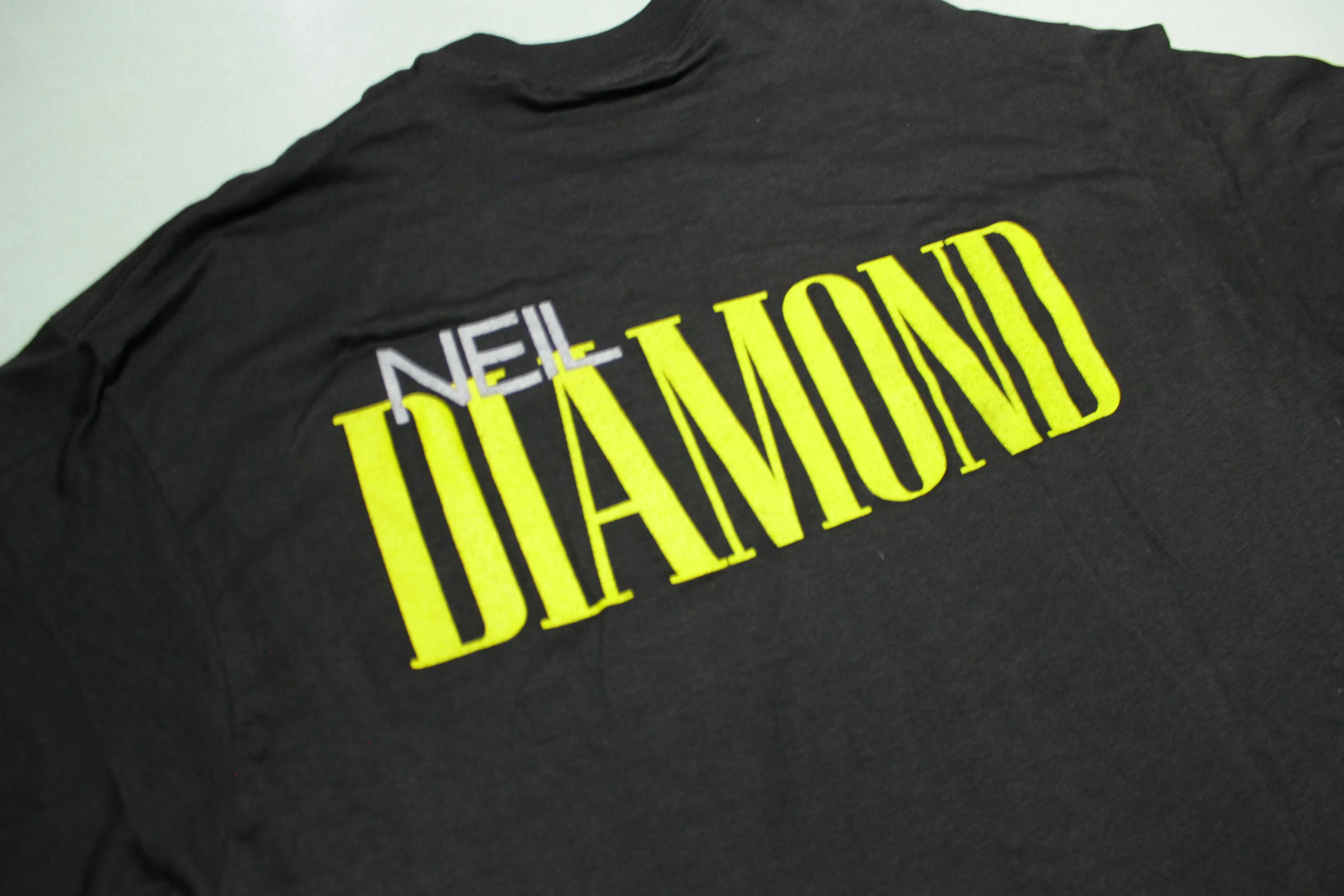 Neil Diamond Vintage 80's Spring Ford Big Spellout Single Stitch USA Deadstock T-Shirt