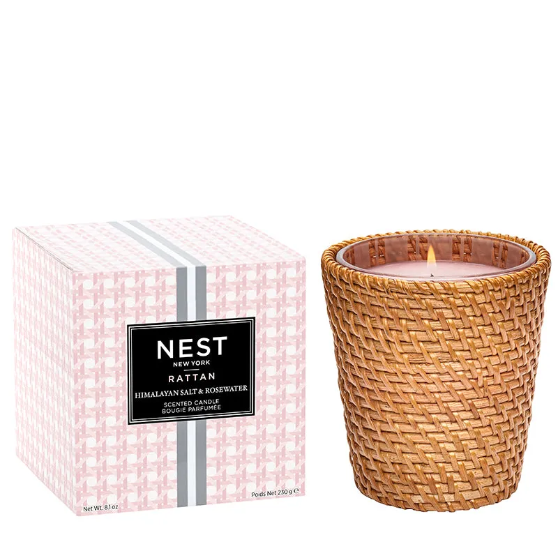 NEST FRAGRANCES | Rattan Himalayan Salt & Rosewater Candle