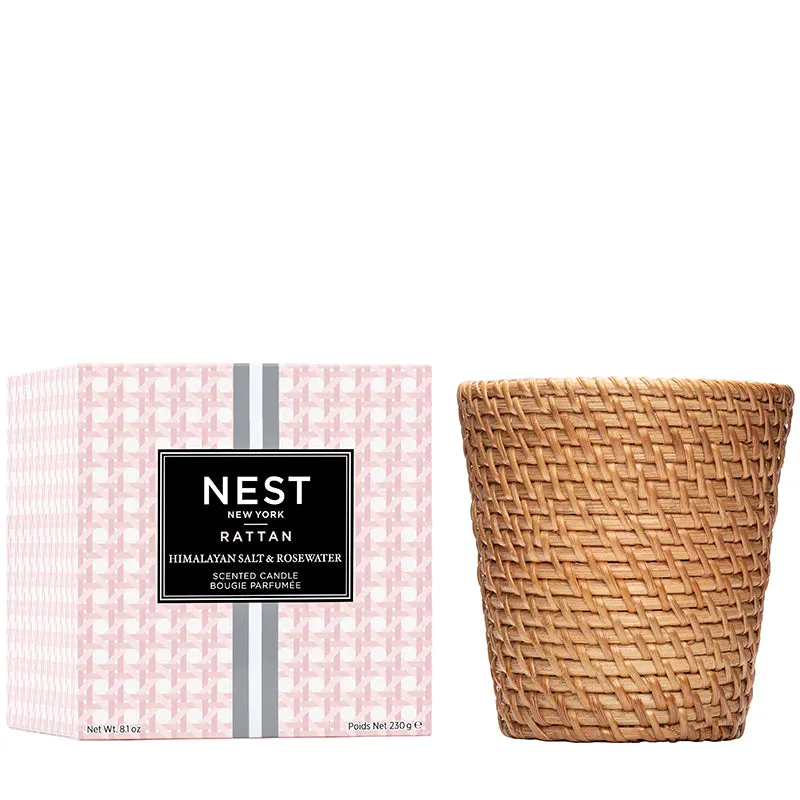 NEST FRAGRANCES | Rattan Himalayan Salt & Rosewater Candle