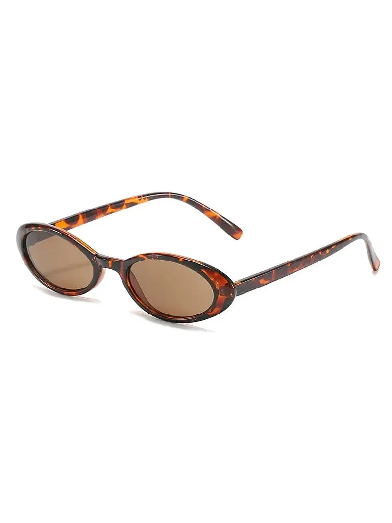 New Fashion Leopard Brown Hot Sun Glasses Female Retro Colorful Shade Eyeglass