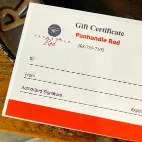 Panhandle Red Certificate