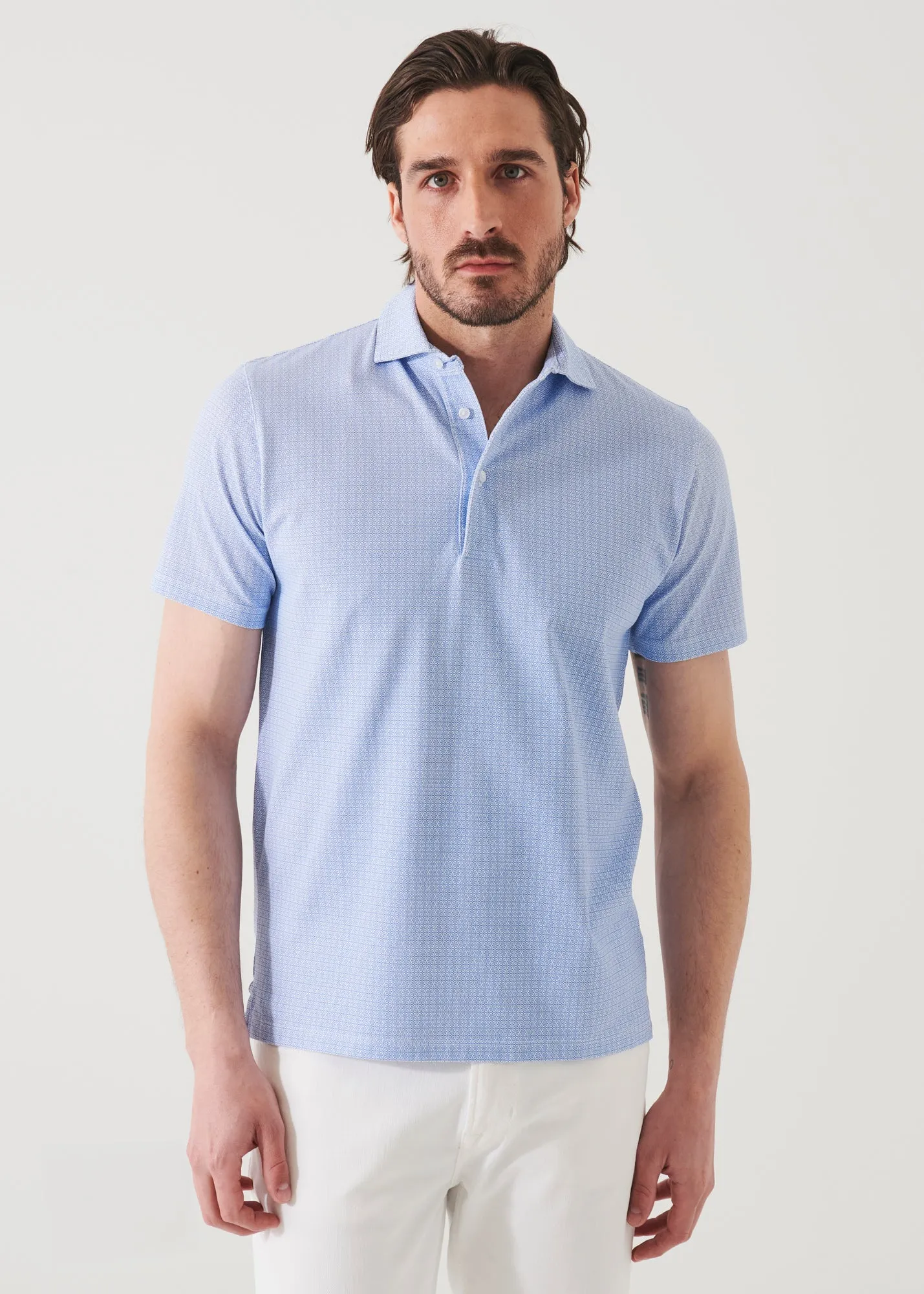 PIMA COTTON STRETCH PRINTED POLO