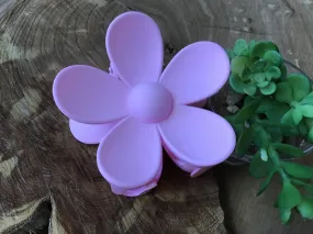 Pink Floral Hair Claw Clip