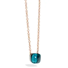 Pomellato - Nudo - Pendant Necklace with London Blue Topaz, 18k Rose and White Gold