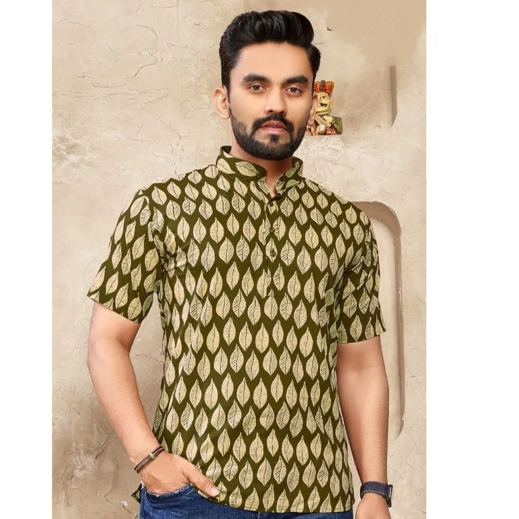 Pure Cotton Print Men's Party wear Shirt