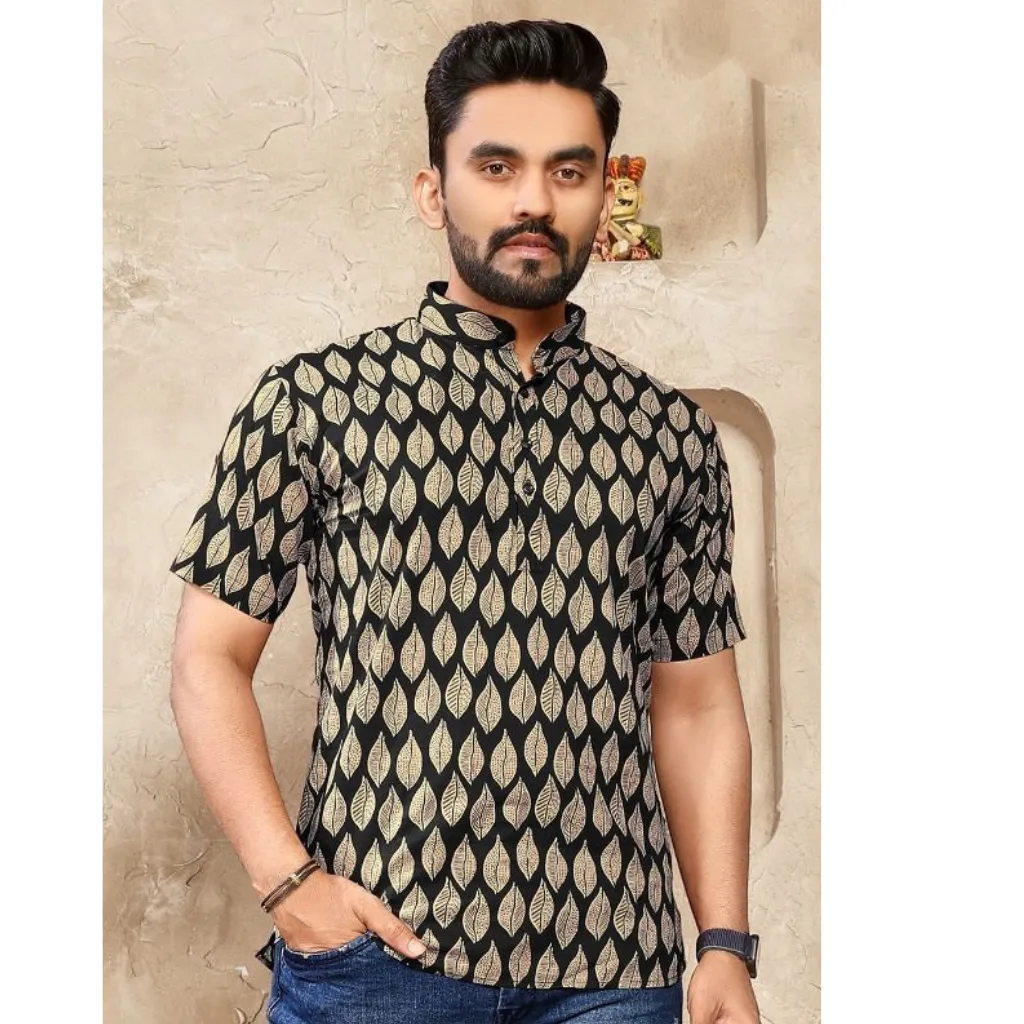 Pure Cotton Print Men's Party wear Shirt