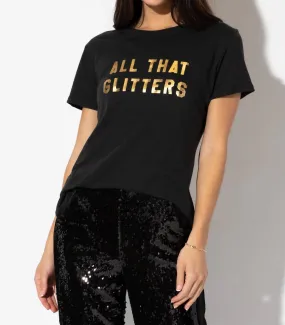 "all That Glitters" Classic Tee In Black