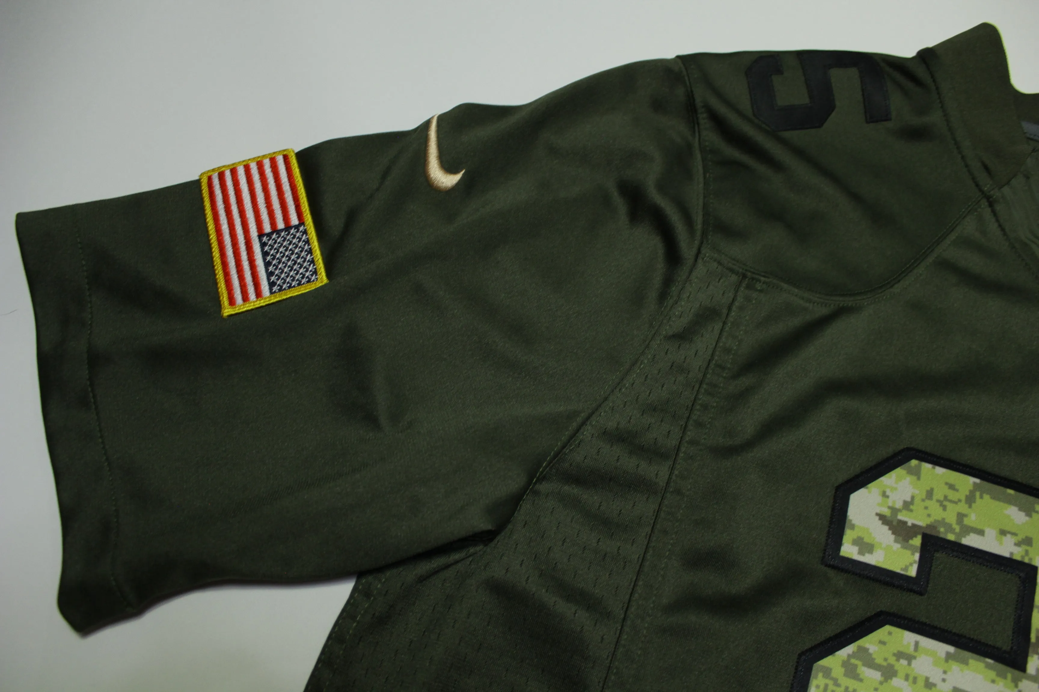 Richard Sherman Nike On Field #25 Military Salute To Service Rare Camo Patch Jersey