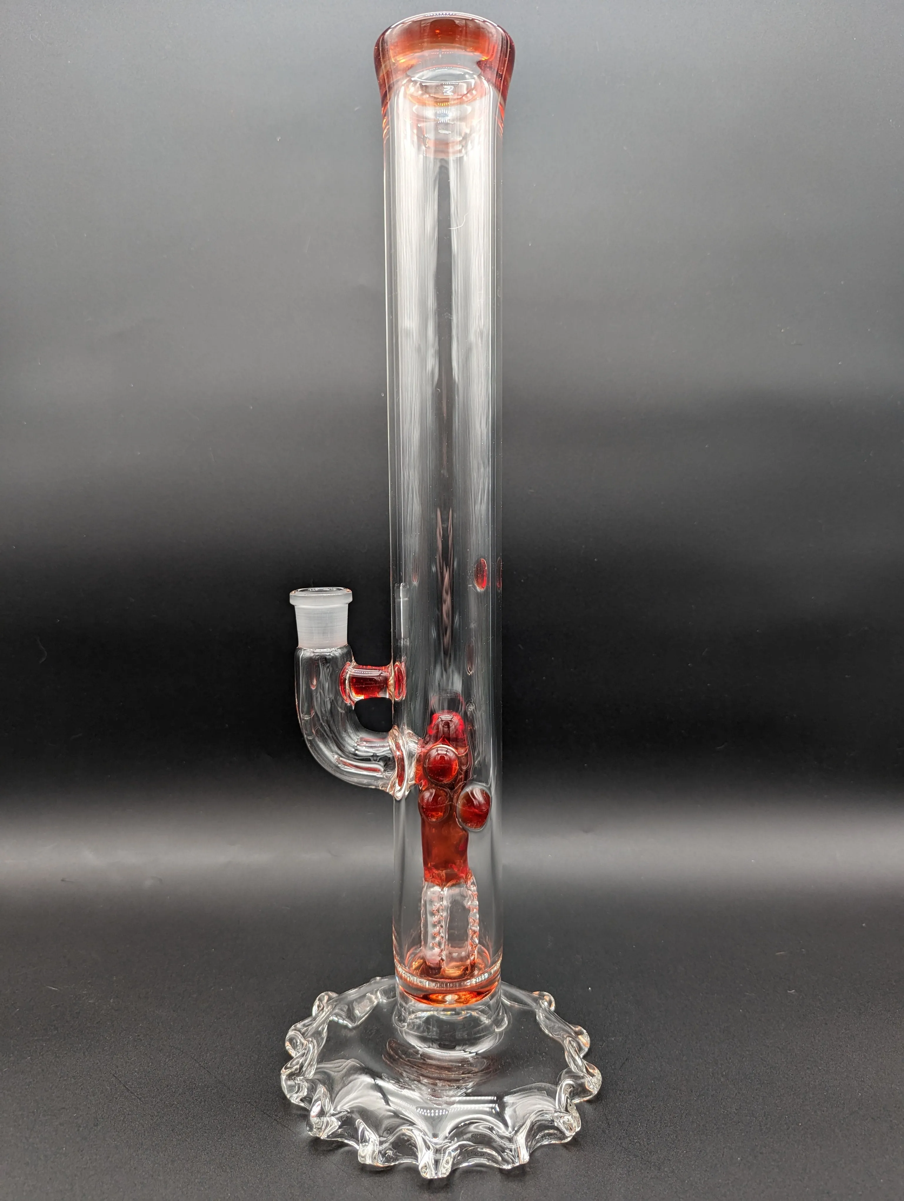 Ripplefoot Straight Tube w/ Inline Perc - Fire Within Glass