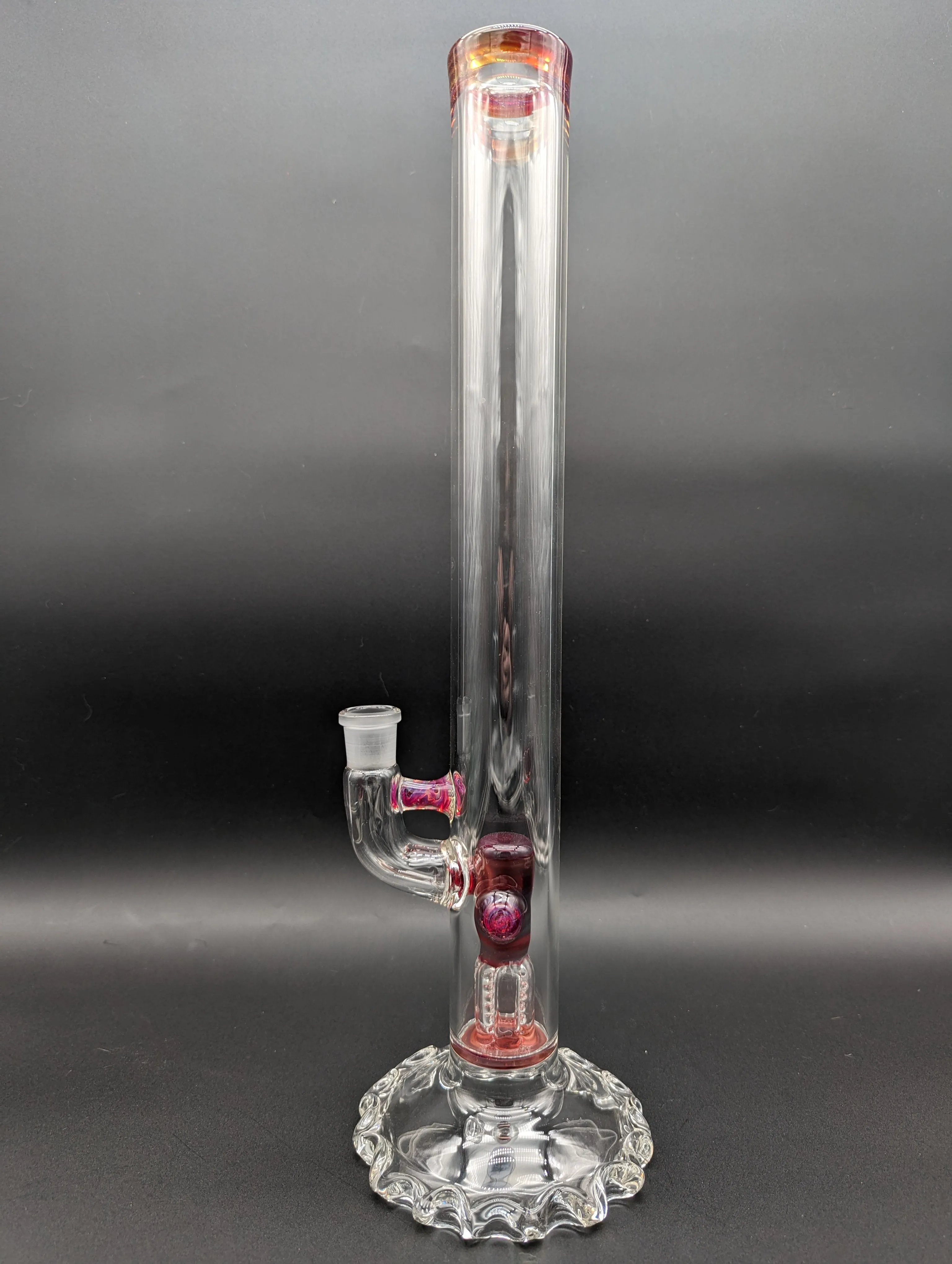 Ripplefoot Straight Tube w/ Inline Perc - Fire Within Glass