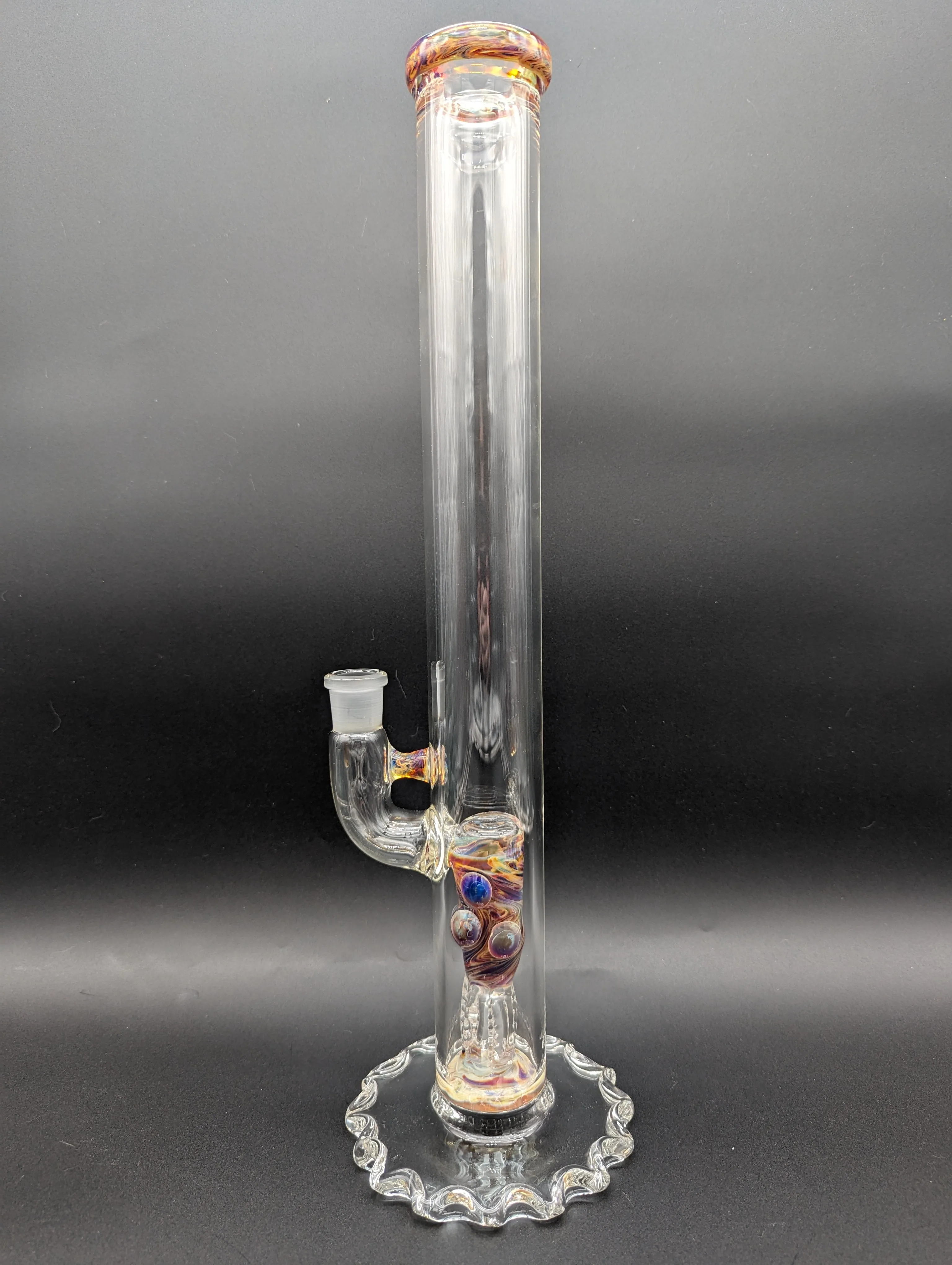 Ripplefoot Straight Tube w/ Inline Perc - Fire Within Glass