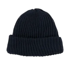 ROTOTO CHUNKY COTTON SHORT BEANIE NAVY