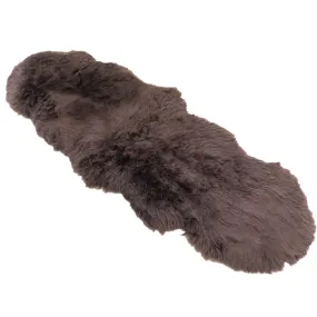 Sheepskin Rug - Chocolate - Super Double Length (210-220x65cm) - Long Wool Australian Merino Sheepskin