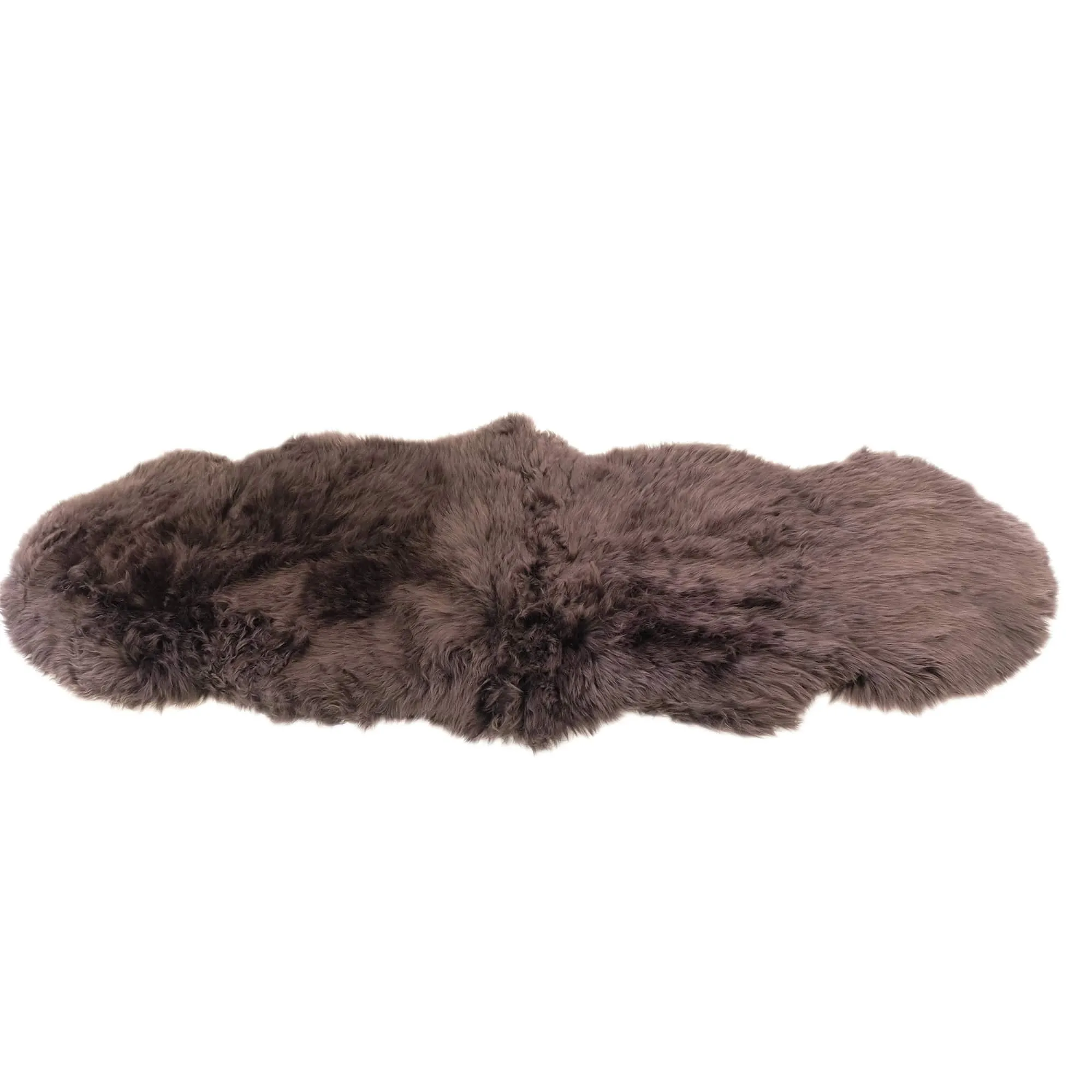 Sheepskin Rug - Chocolate - Super Double Length (210-220x65cm) - Long Wool Australian Merino Sheepskin