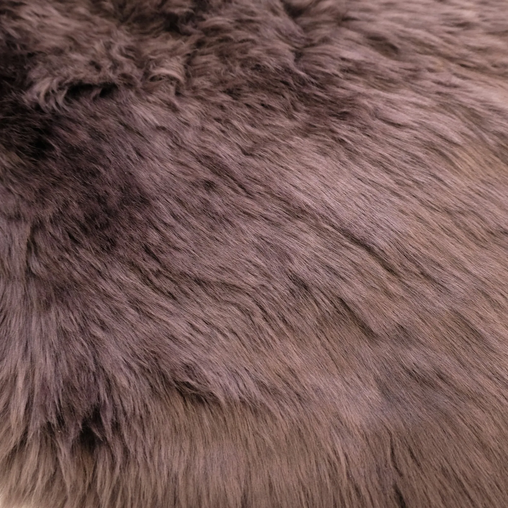 Sheepskin Rug - Chocolate - Super Double Length (210-220x65cm) - Long Wool Australian Merino Sheepskin