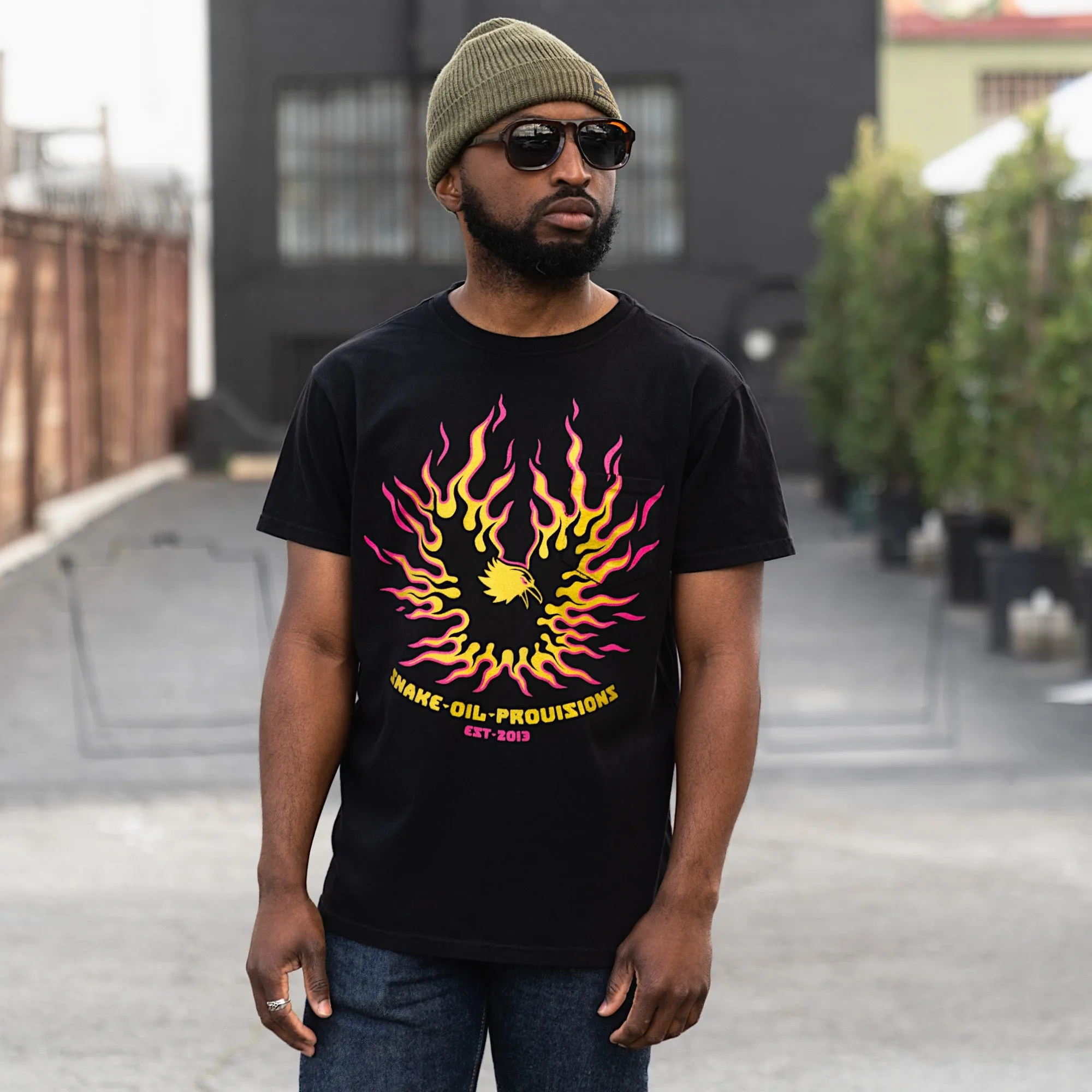 SOP Graphic Pocket Tee Firebird