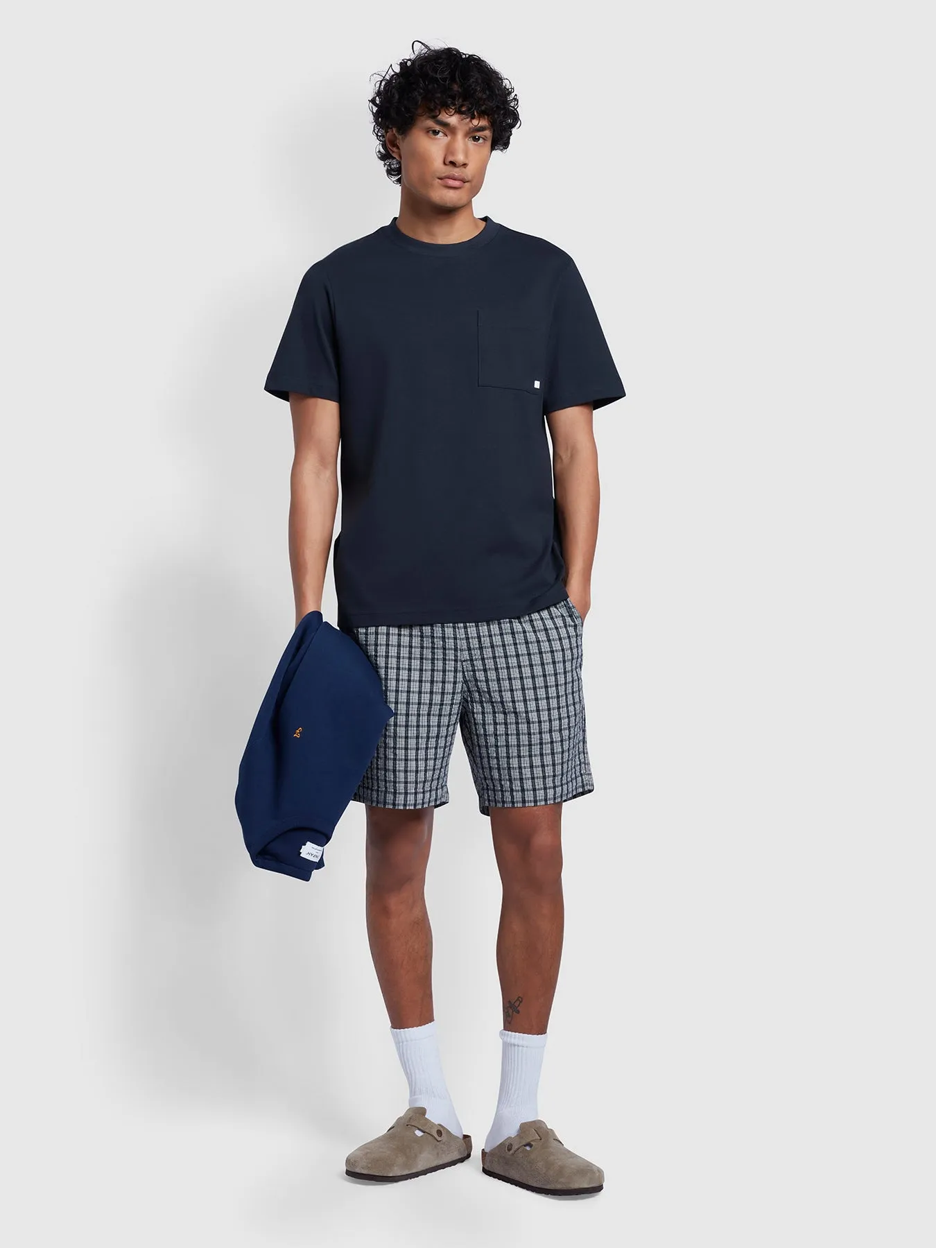 Stacy Regular Fit Pocket Short Sleeve T-Shirt In True Navy