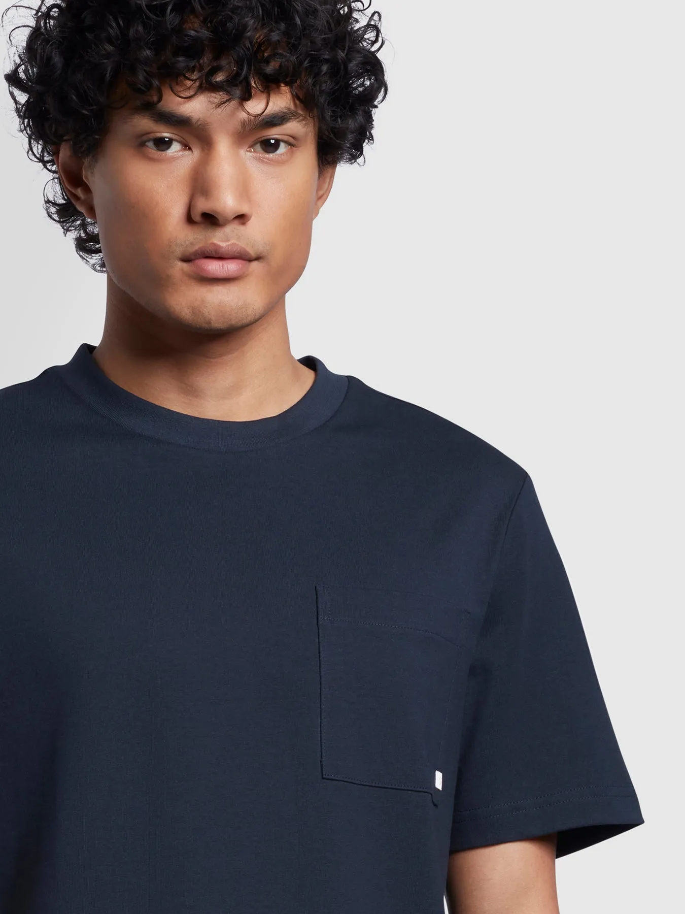 Stacy Regular Fit Pocket Short Sleeve T-Shirt In True Navy