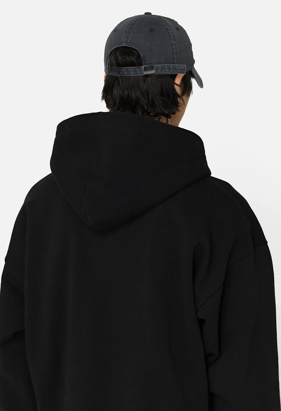 Studio Fleece Tilted Hoodie / Black