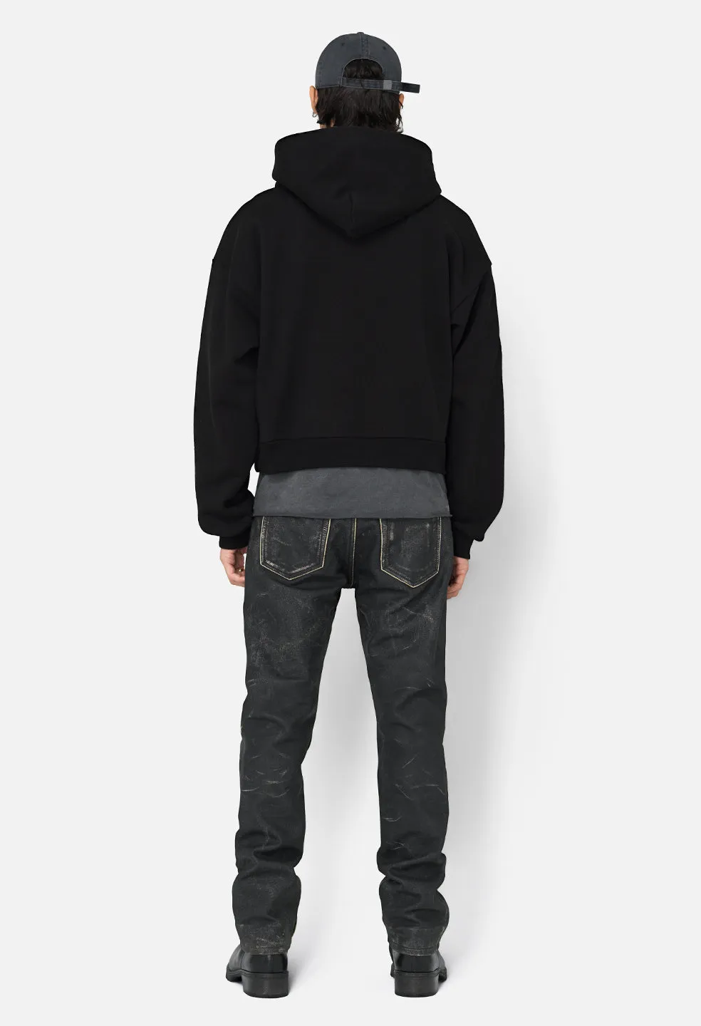 Studio Fleece Tilted Hoodie / Black