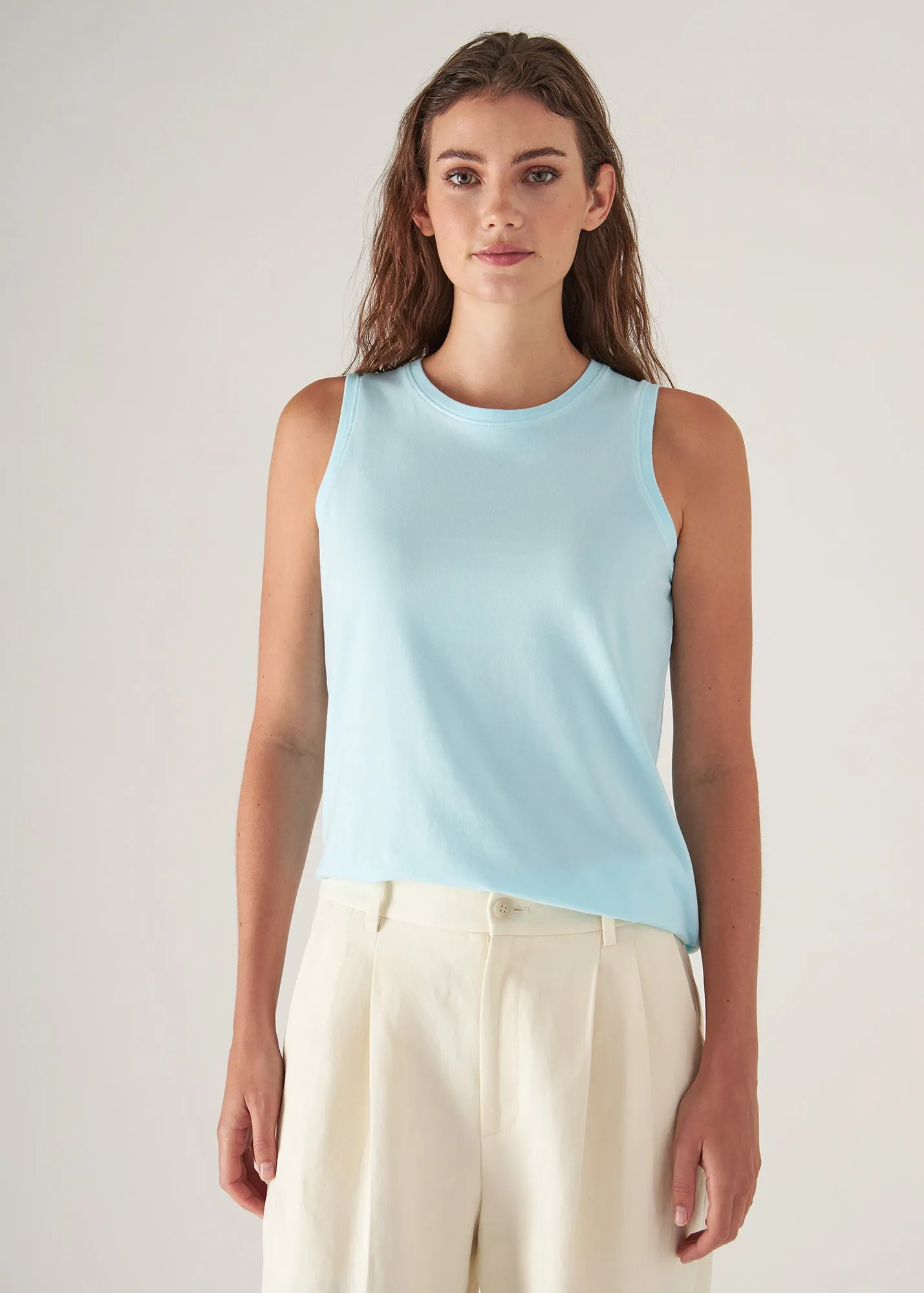 SUBLIME REACTIVE PIMA COTTON STRETCH BOYFRIEND TANK