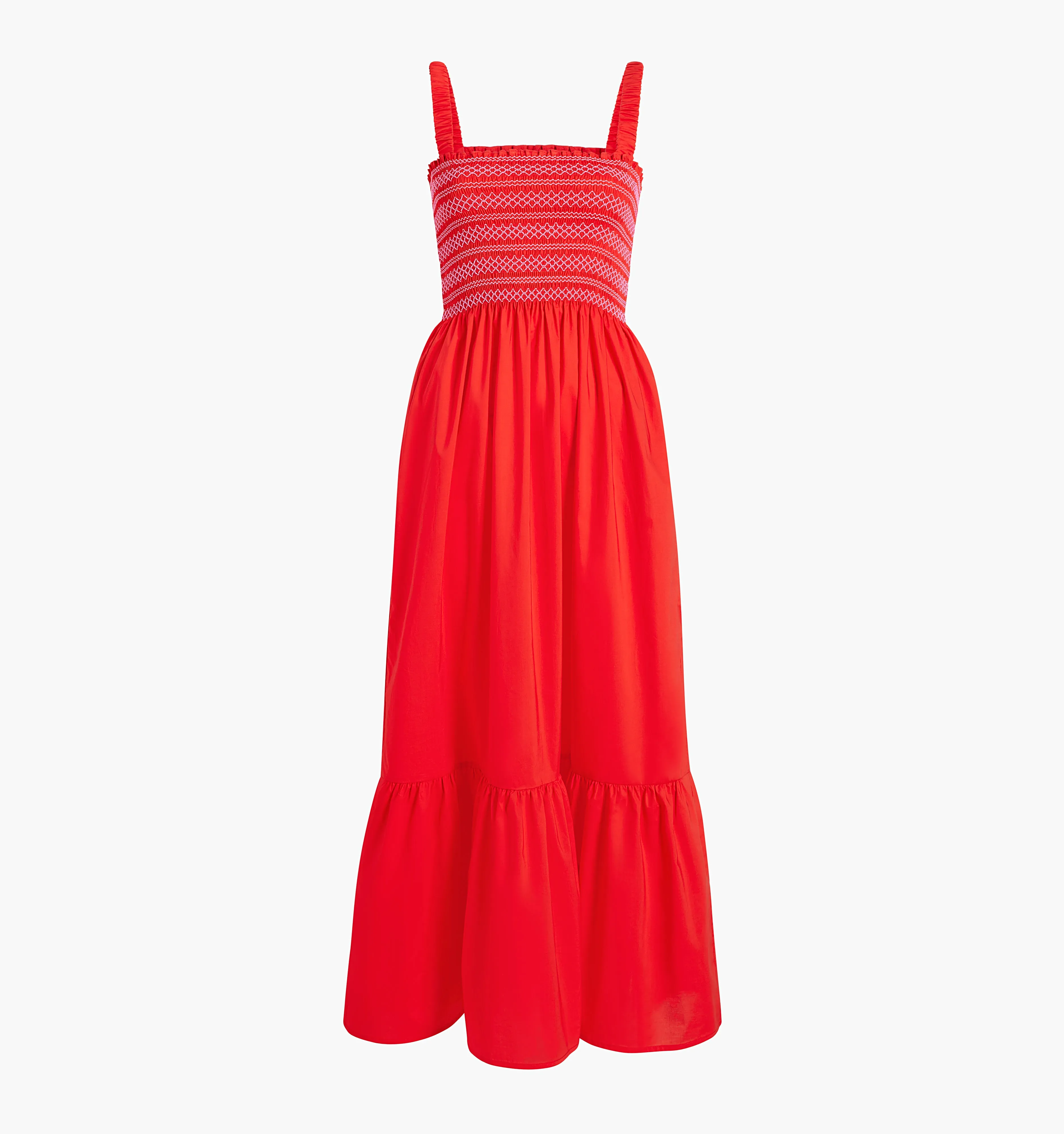 The Anjuli Nap Dress - Poppy Red Cotton