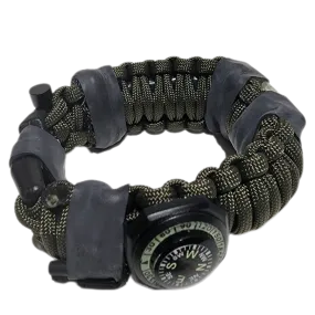 The Escape Evade Pathfinder: Military & Tactical Strap w/ SERE kit, Compass, Kevlar Saw, Cuff Key.