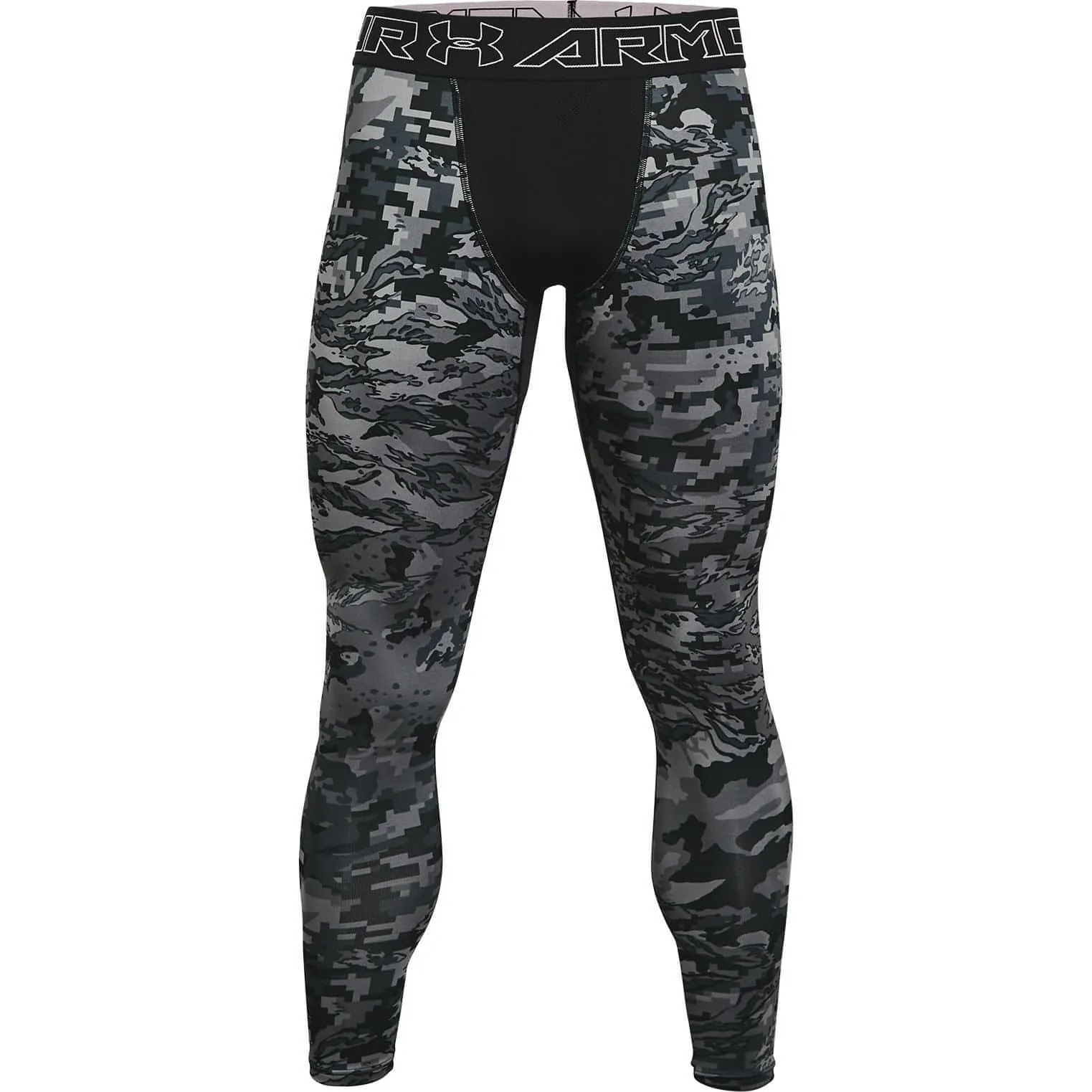 Under Armour ColdGear Printed Mens Long Training Tights - Grey