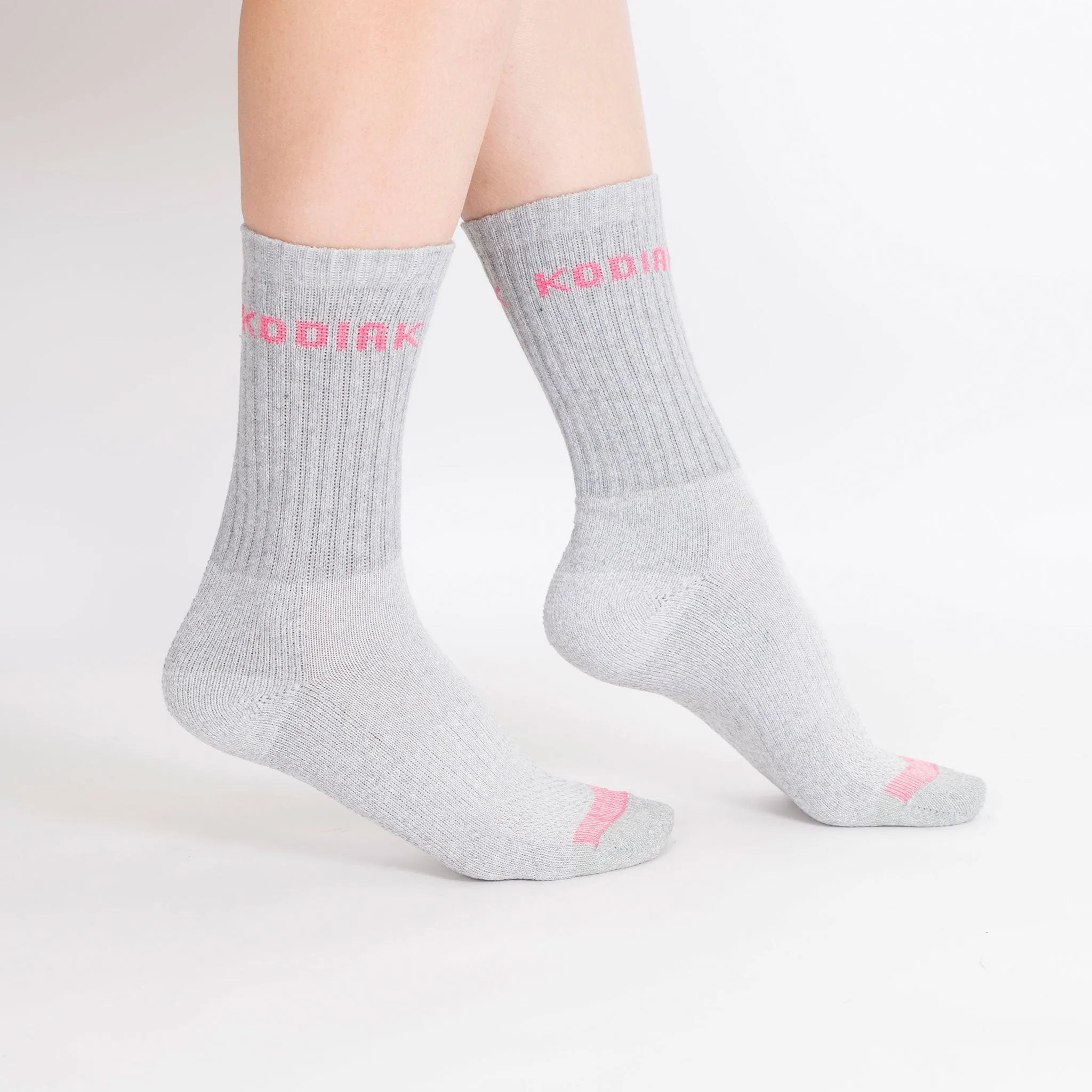 Women's 2PK Cotton Crew Sock - Grey