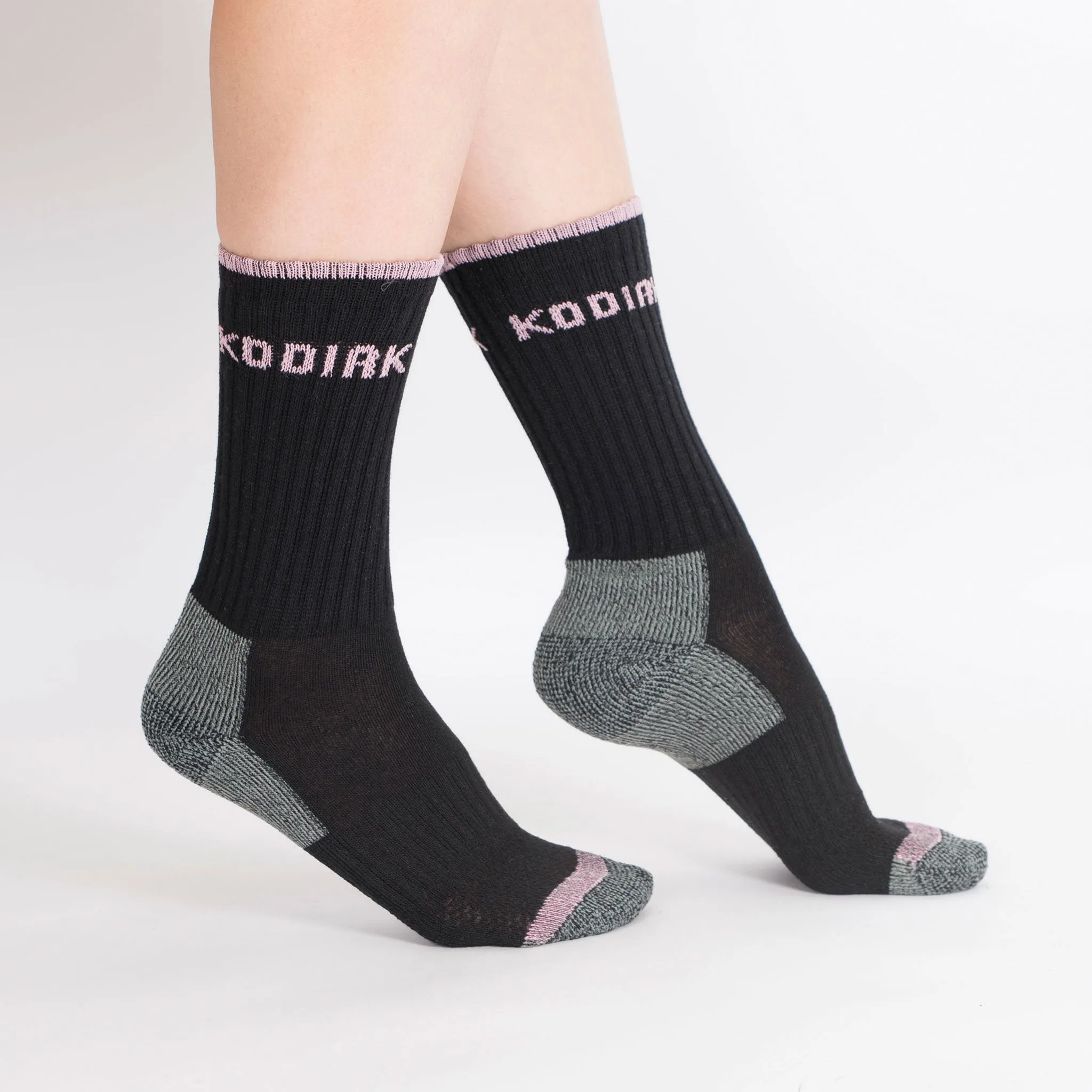 Women's 2PK Cotton Crew Sock - Grey