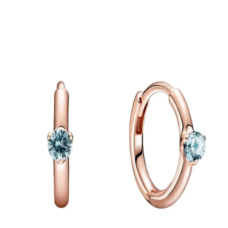 Zircon Silver Stud Hoop Earrings For Women