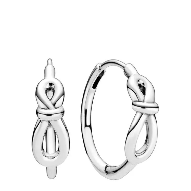 Zircon Silver Stud Hoop Earrings For Women